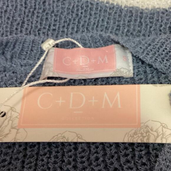 NEW C+D+M Multicolor Colorblock Halter Round Neck Sleeveless Knitted Tank Top S - Picture 4 of 5